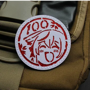 Anime Fényvisszaverő Patch 100 Pont Smiley Hímzés Taktikai Jelvény, Kültéri Kerek Karszalagot, Ruházat, Hátizsák, Matricák