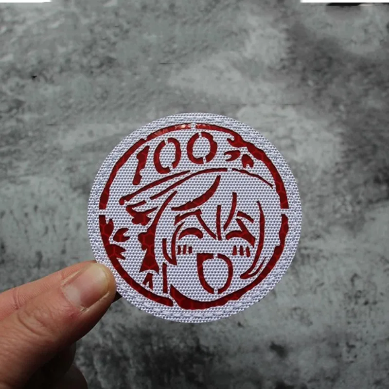 Anime Fényvisszaverő Patch 100 Pont Smiley Hímzés Taktikai Jelvény, Kültéri Kerek Karszalagot, Ruházat, Hátizsák, Matricák4