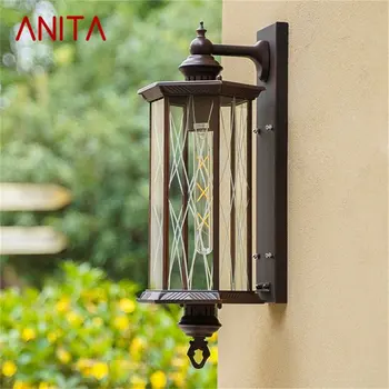 ANITA Retro Kültéri Fali Lámpa Vízálló IP65 Lámpák LED Világítás Dekorációs Haza Tornácon Udvar