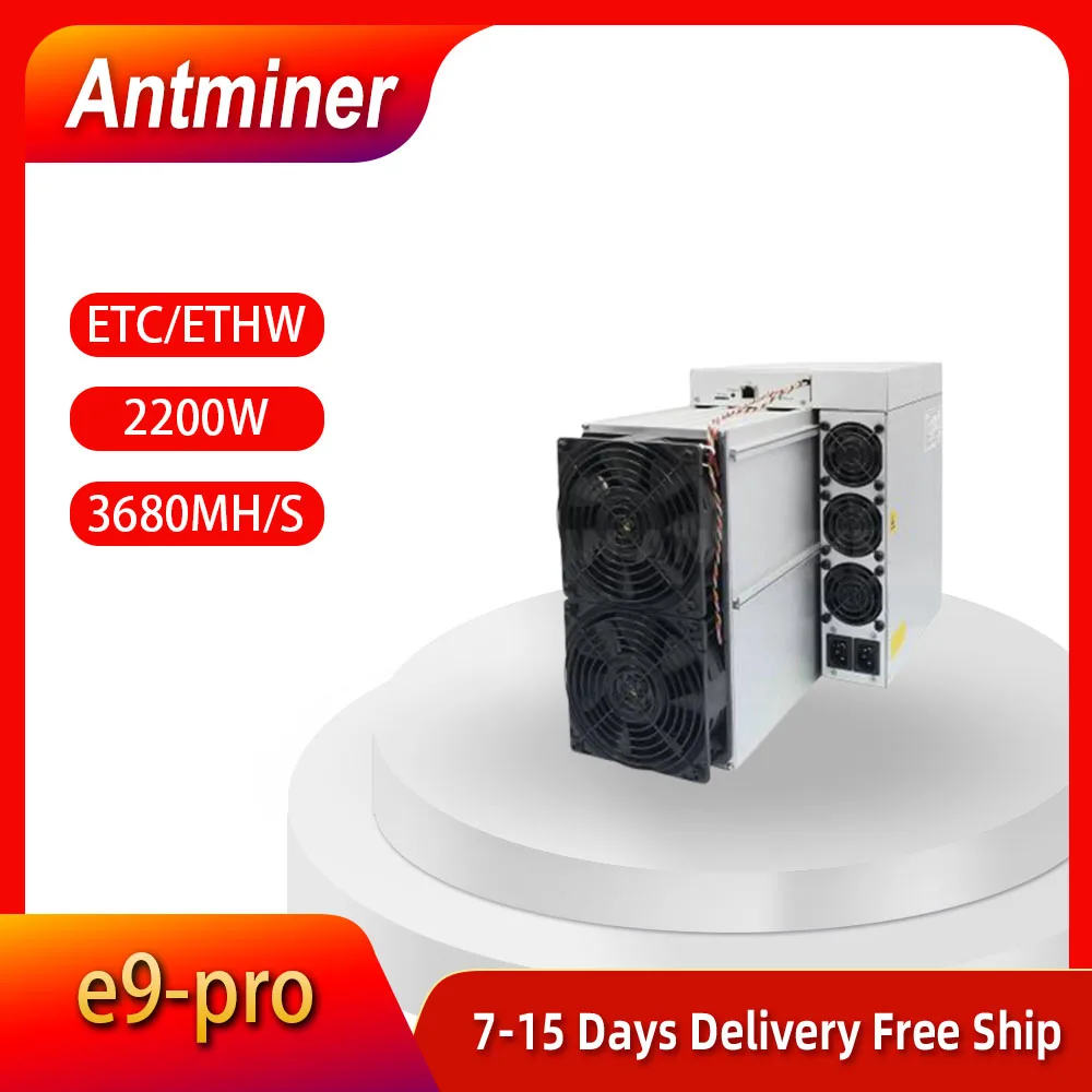 Antminer E9 Pro 3780 3680 3580 3480Mh/S a Bitmain bányászati EtHash algoritmust hashrate E9pro Tartalmazza Tápegység0