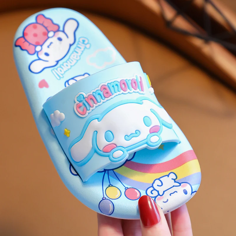 Aranyos Sanrio Cinnamoroll Kuromi Dallam Papucs Kitty Fiúk, Lányok, Gyerekek, Nyár van Anti-slip Fürdőszoba, Fedett Cipő Gyerekeknek Ajándék5