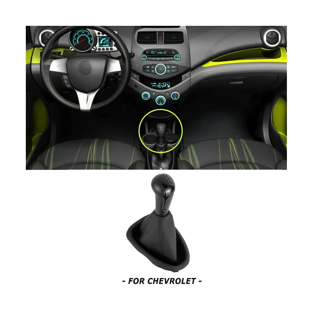 Autó Felszerelés váltógomb Váltó Kar Gaiter Csomagtartó Fedél 5 sebességes Manuális, a Chevrolet Spark 2011-20165