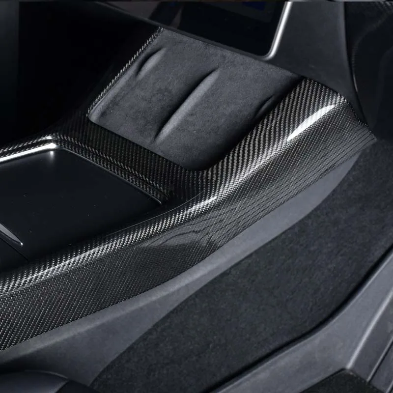 Autós Tartozékok A Tesla Model 3 2017-2022 Központi Konzol Oldalon Trim Modell Y 2023 Belső Dekoráció Borító Matrica Igazi Szén-Fibe2