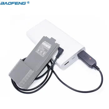 Baofeng 2,5 mm-es USB Töltő Kábel jelző fény a Walkie-Talkie BaoFeng UV-5R 3800mAh BL-5L Nagy Kapacitású Akkumulátor