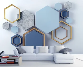 beibehang Egyéni 3d háttérkép freskó 3d sztereó modern minimalista geometriai márvány mozaik TV háttér fal cucc de parede