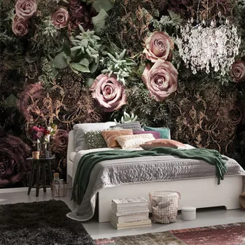 beibehang Északi virágos falburkolat háttérkép nappali, hálószoba háttér Amerikai freskó nagy virág tapéta lakberendezés