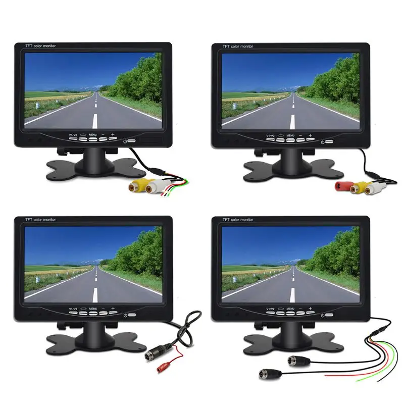 Biztonsági Kamera Monitor Készlet 7 hüvelykes LCD HD Hátrameneti tolatókamera Monitor T P9JC0