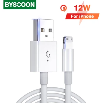 Byscoon USB-Kábel iPhone 11 12 13 Pro Max Gyors Töltés XR X XS MAX 8 7 Plus SE Telefon Dátuma Kábel iPad Töltő Vezeték Kábel