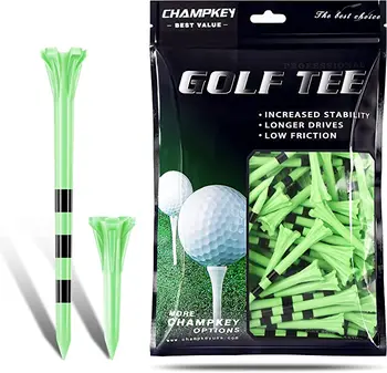 CHAMPKEY Műanyag Golf Pólók 100 Csomag 85 Vezető Tees 15 Vas/Hibrid Tees Vegyes Csomag Műanyag Golf Póló 4 Szín Chois
