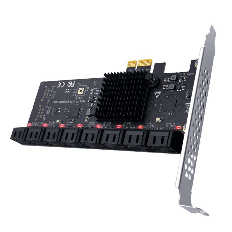 Chi Bányászati PCIe SATA Adapter 16 Port SATA-III., hogy a PCI Express 3.0 X1 Vezérlő bővítőkártya ASM1064 JBM575 Chip Add hozzá A Lapot2