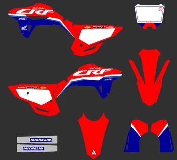 CRF250R 2022 Motorkerékpár Grafikus Matrica Deco Dekor Szett Honda CRF250R 2022 2023 2024