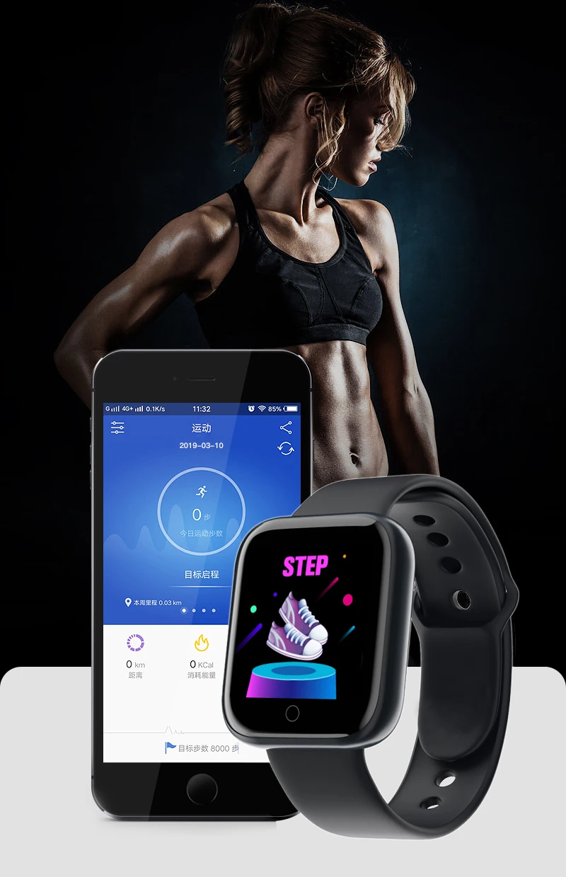 D20 Pro Smart Óra Y68 Bluetooth Fitness Tracker Sport Karóra pulzusmérő Vérnyomás Okos Karkötő Android IOS2
