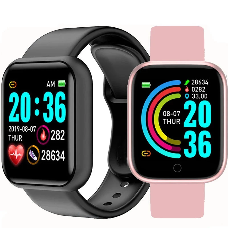 D20 Pro Smart Óra Y68 Bluetooth Fitness Tracker Sport Karóra pulzusmérő Vérnyomás Okos Karkötő Android IOS4