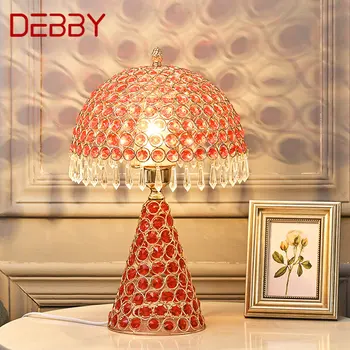 DEBBY Északi Éjjeliszekrény Lámpa Kristály Kreatív Gomba LED Lámpa Asztal Otthoni Esküvői Dekoráció Hálószoba