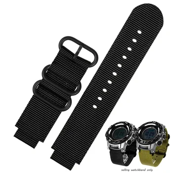 Domború Nylon Watchband A Casio PROTREK Sorozat PRW-2500t/3500/5000/5100 PRG-270/500 Módosított Vízálló Kültéri Sport Szíj