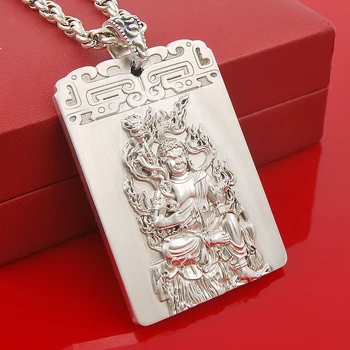 DSSolid Mozdulatlan Ming Király Tiszteletet Buddha Zodiákus Csirke Patrónust Benming Amulett Medál Ajándék-Medálok