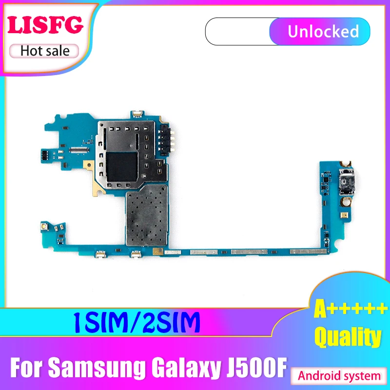 Egy SIM/Dual SIM 100% - os Kártyafüggetlen Samsung Galaxy J5 J500F Alaplap Eredeti, Teljes Chips Android OS alaplapot0