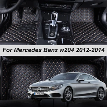 Egyedi Bőr Autó Szőnyeg A Mercedes-Benz C-Osztály W204 2012 2015 2016 2014 2019 Szőnyegek Szőnyeg Láb Párna Kiegészítők