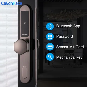 Elektronikus Digtial Zár, WIFI APP Kulcsnélküli digitális Biztonságos Zár Ajtó Intelligens Kártya Kezelő Jelszó, Pin Kód Zár, 7 Különböző
