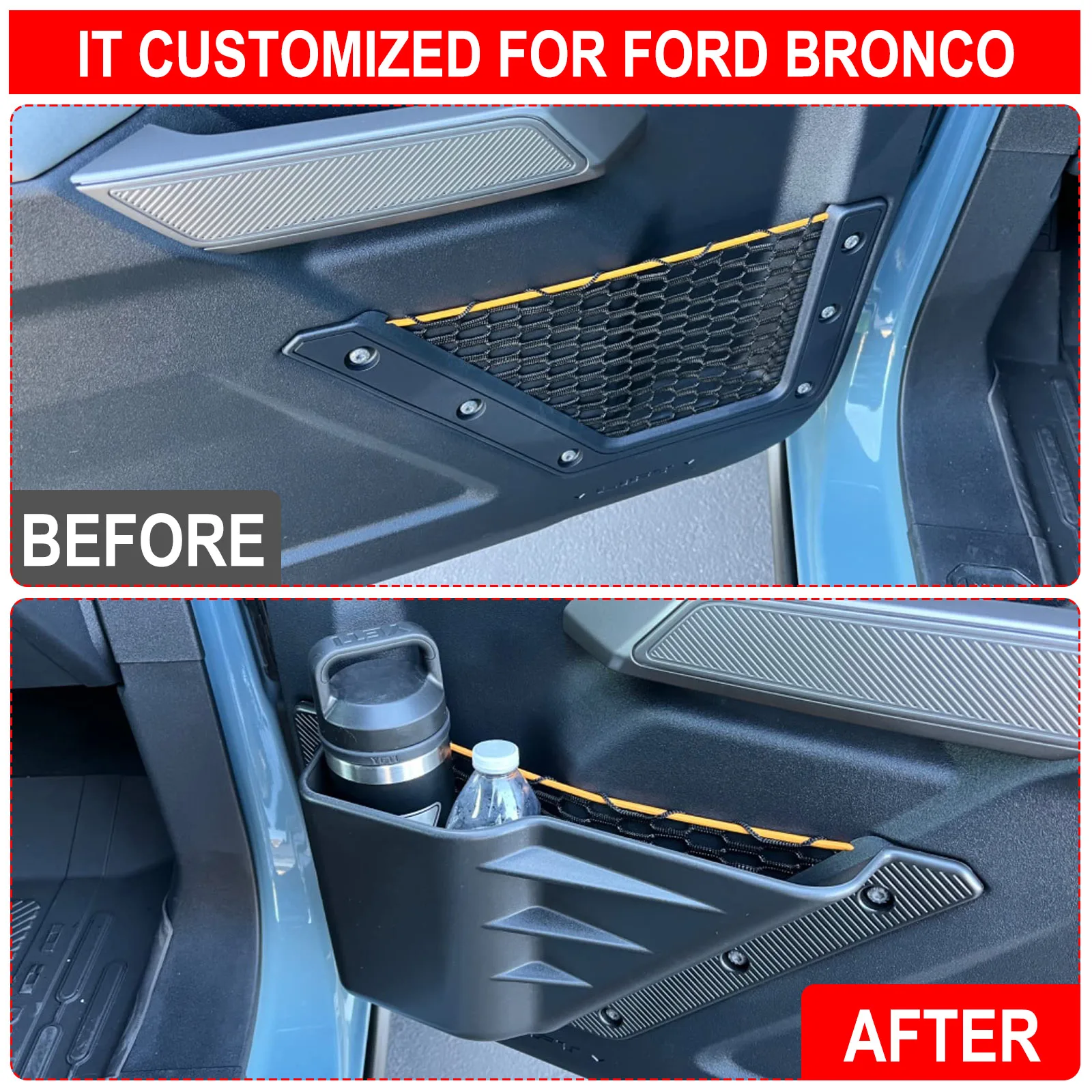 Elérhető 2021 Ford Bronco Ajtó Tároló Hordó Ajtó Kiterjesztését Tároló Doboz Két-Négy Ajtó-Ajtó Univerzális Belső Kiegészítők3