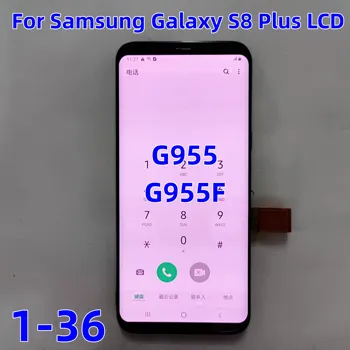 Eredeti Hiba Kijelző Samsung Galaxy Plus S8 G955 G955F LCD Keret S8+ Kijelző érintőképernyő Digitalizáló Közgyűlés