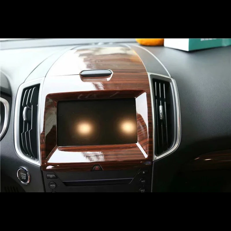 Ford Edge 2015-2017 2DB Szénszálas ABS Autós Navigációs Vezérlő Panel Légkondicionáló Aljzat Fedelét, Trim Díszlécek3