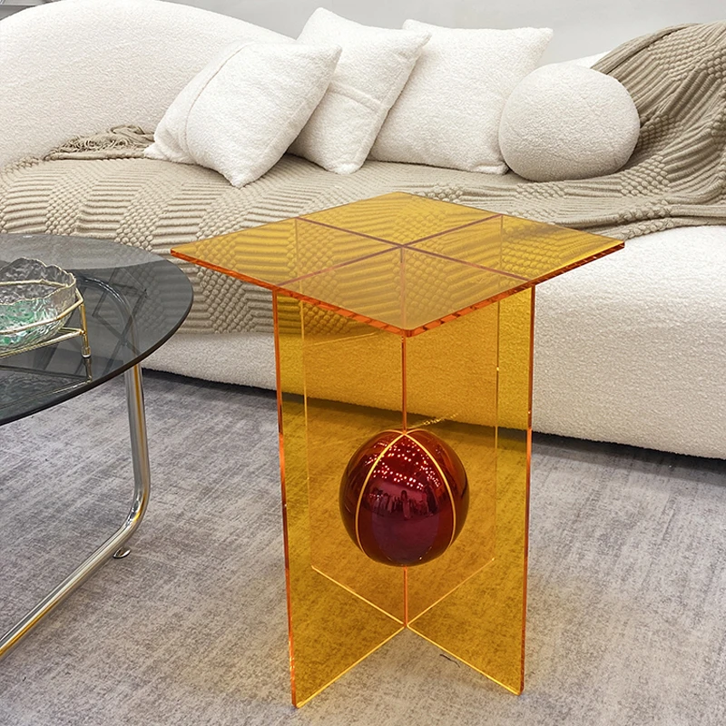 FOSUHOUSE Dánia Tervező Fény Luxus Sarok Kanapé Oldalsó Asztal Modern Minimalista Otthon, Nappali Bútor, Kis asztalkák0