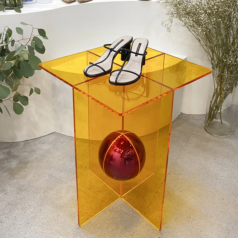 FOSUHOUSE Dánia Tervező Fény Luxus Sarok Kanapé Oldalsó Asztal Modern Minimalista Otthon, Nappali Bútor, Kis asztalkák2