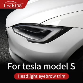 Fényszóró vágja a Tesla model S tartozékok 2016-2023 2024 autó tartozékok tesla S kiegészítők szénszálas berendezés