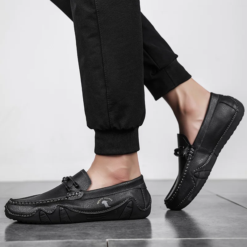 Férfi Divat alkalmi szabadtéri Férfi Cipő Csipke cipő Kényelmes, puha, Lélegző, valamint csúszásmentes Borsó cipő, Nagy méret1
