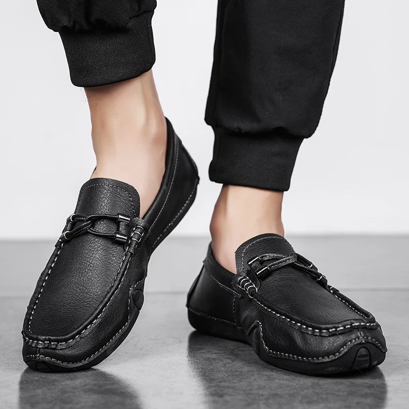 Férfi Divat alkalmi szabadtéri Férfi Cipő Csipke cipő Kényelmes, puha, Lélegző, valamint csúszásmentes Borsó cipő, Nagy méret2