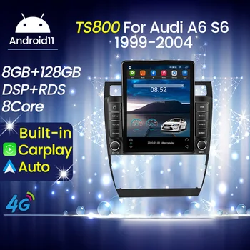 Függőleges Képernyő Audi A6 C5 1997 - 2004 RS6 S6 Android 11 4G autórádió Multimédia Lejátszó Navigáció GPS-2 Din 2din DVD