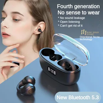 Fülhallgató Klip Vezeték nélküli Bluetooth Fejhallgató csontvezetéses Fülhallgató TWS Magas Minőségű Auriculares Sport zajszűrő Mikrofon