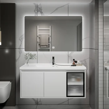 Fürdőszoba Szekrény Kerámia Egész Washbin Mosakodásra Kézmosó Medence Fürdőszoba Egyszerű, Modern Washstand