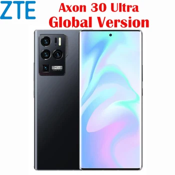 Globális Verzió Hivatalos ZTE Axon 30 Ultra 5G Snapdragon 888 Octa-Core mobiltelefon 6.67 hüvelykes AMOLED Képernyő 65W gyorstöltés 64MP NFC