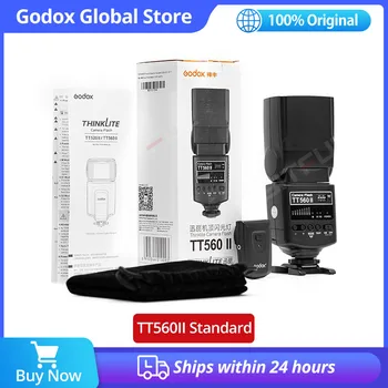 Godox Flash TT560II GN38 beépített 433 mhz-es Vezeték nélküli Átvitel+ Csatornák Adó + fekete flash táska Minden DSLR Kamerák