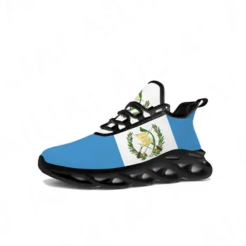 Guatemalai Zászló Lakások Cipők Férfi Női Guatemala Sport Futó Magas Minőségű Cipő Csipke Háló Lábbeli személyre szabott Cipő