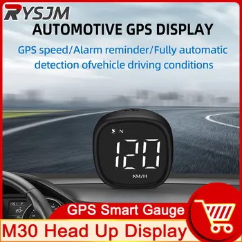 HD Mini M30 GPS HUD Digitális Sebességmérő KMH Head Up Display Iránytű Fáradtság Vezetés GPS Sebesség Riasztás Emlékeztető Teljesen Automatikus
