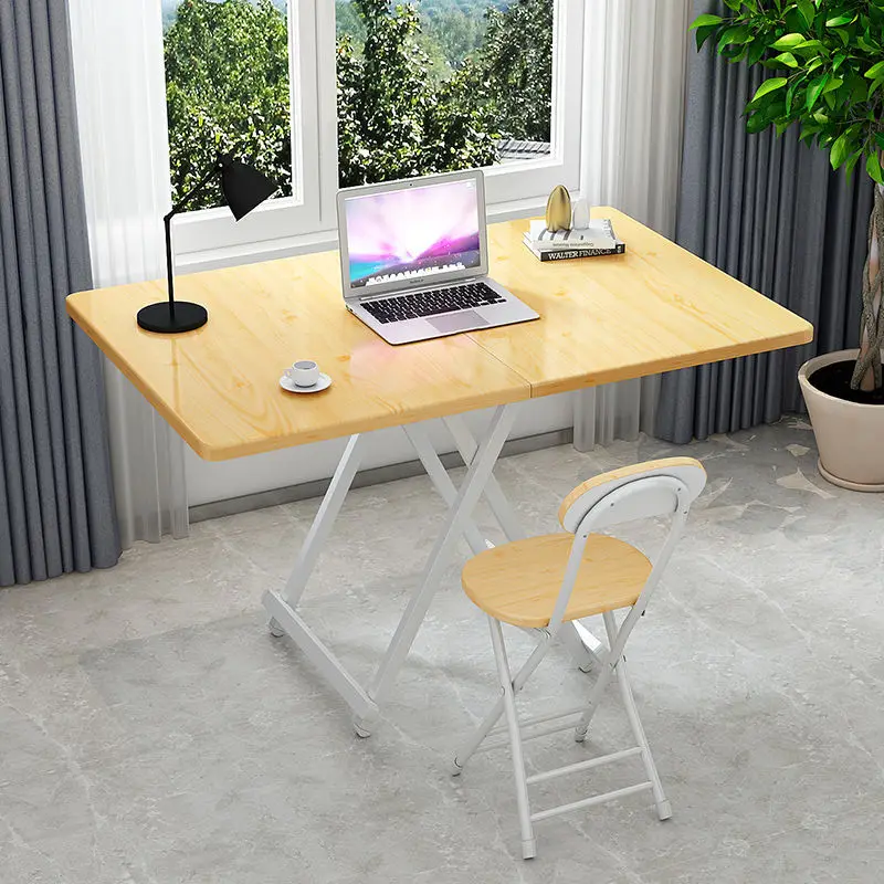 Hordozható Összecsukható Asztal Modern, Egyszerű, Nappali, Ebédlő Asztalt Bútor, Tömör Fa Étterem, Konyha Asztal Összecsukható Szék2