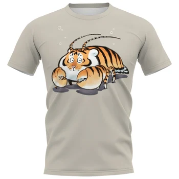 HX Vicces Állat pólók Tigris, Mint a Homár 3D Grafikus póló Nyári Rövid Ujjú Póló Hip-Hop Harajuku Férfi Ruházat