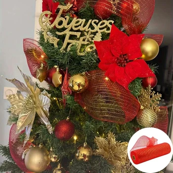 Háló Tulle Roll Szövet Medál karácsonyfa Boldog Karácsonyi Dekoráció az Otthoni Díszek 2023 Karácsonyi Ajándék szilveszteri Dekoráció