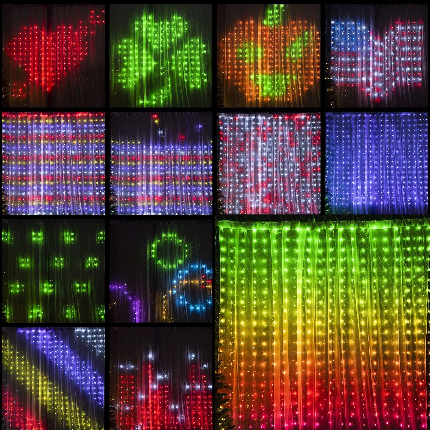 Intelligens Programozható Pixel LED Szalag Bluetooth Alkalmazás WS2812 RGBIC Neon Kijelző Alá DIY Szöveg Minta Függöny Karácsonyi Dekoráció5