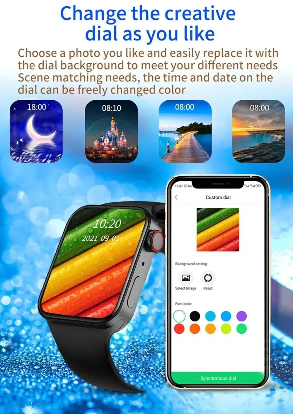 IWO14 Smartwatch Sorozat 7 Eredeti X8+ Okos Nézni 1.75 hüvelyk Végtelen Képernyőn Hívás Sport Vízálló Óra PK X8 MAX3