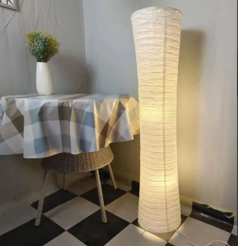 Japán Stílusú Minimalista Állólámpa Papír Design-Lámpabúra Home Hotel Hálószoba Dekoráció Állólámpa2