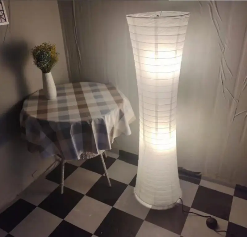 Japán Stílusú Minimalista Állólámpa Papír Design-Lámpabúra Home Hotel Hálószoba Dekoráció Állólámpa3
