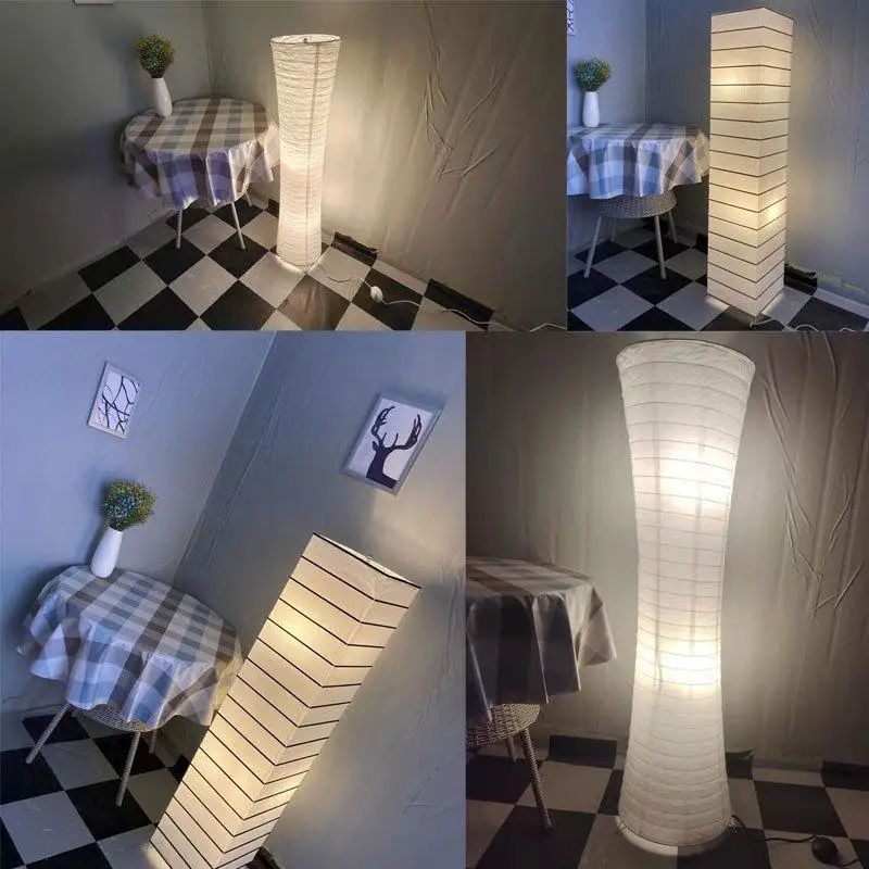 Japán Stílusú Minimalista Állólámpa Papír Design-Lámpabúra Home Hotel Hálószoba Dekoráció Állólámpa4