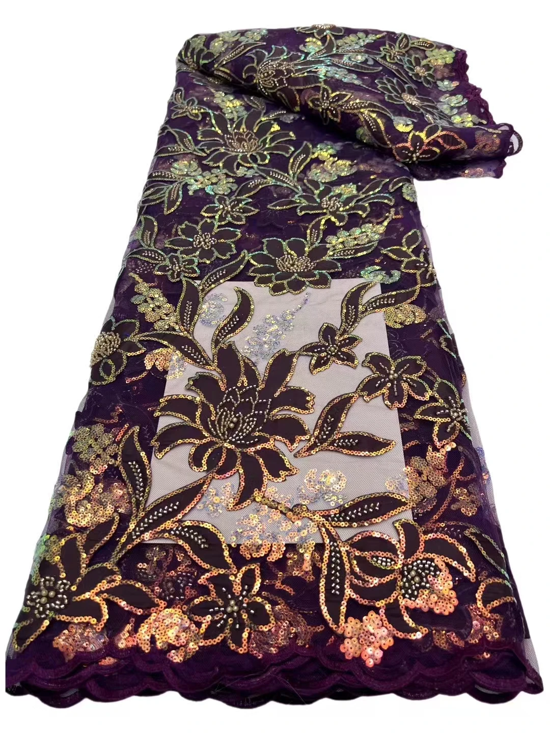 Jól gyöngy cső sequin hímzéssel anyag, kiváló minőségű hímzett csipke cheongsam ruhák ruhák, 5 méter0