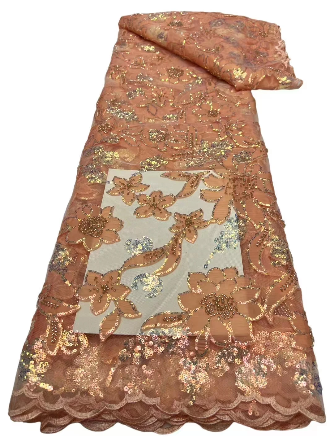Jól gyöngy cső sequin hímzéssel anyag, kiváló minőségű hímzett csipke cheongsam ruhák ruhák, 5 méter4