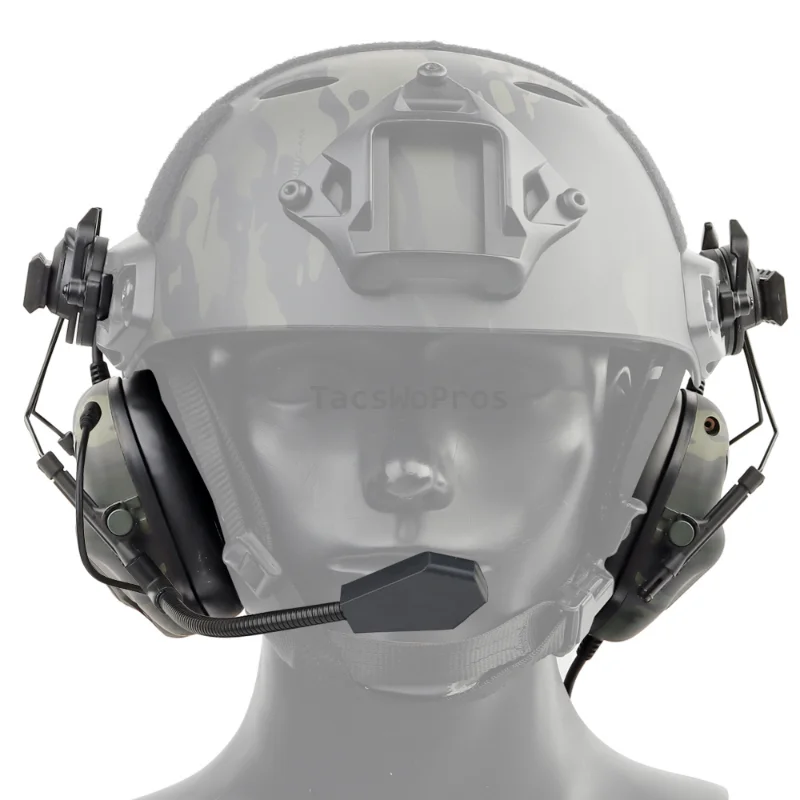 Katonai Kommunikációs Headset Taktikai Paintball Zajcsökkentés Hang Vegye Fel Earmuff Vadászat Felvételi Védő Fejhallgató1