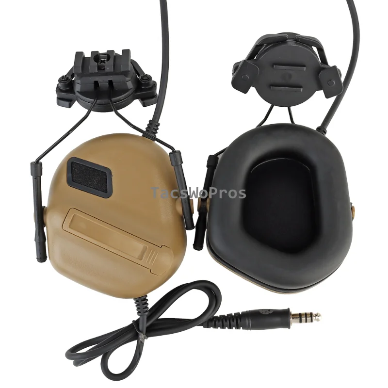 Katonai Kommunikációs Headset Taktikai Paintball Zajcsökkentés Hang Vegye Fel Earmuff Vadászat Felvételi Védő Fejhallgató2